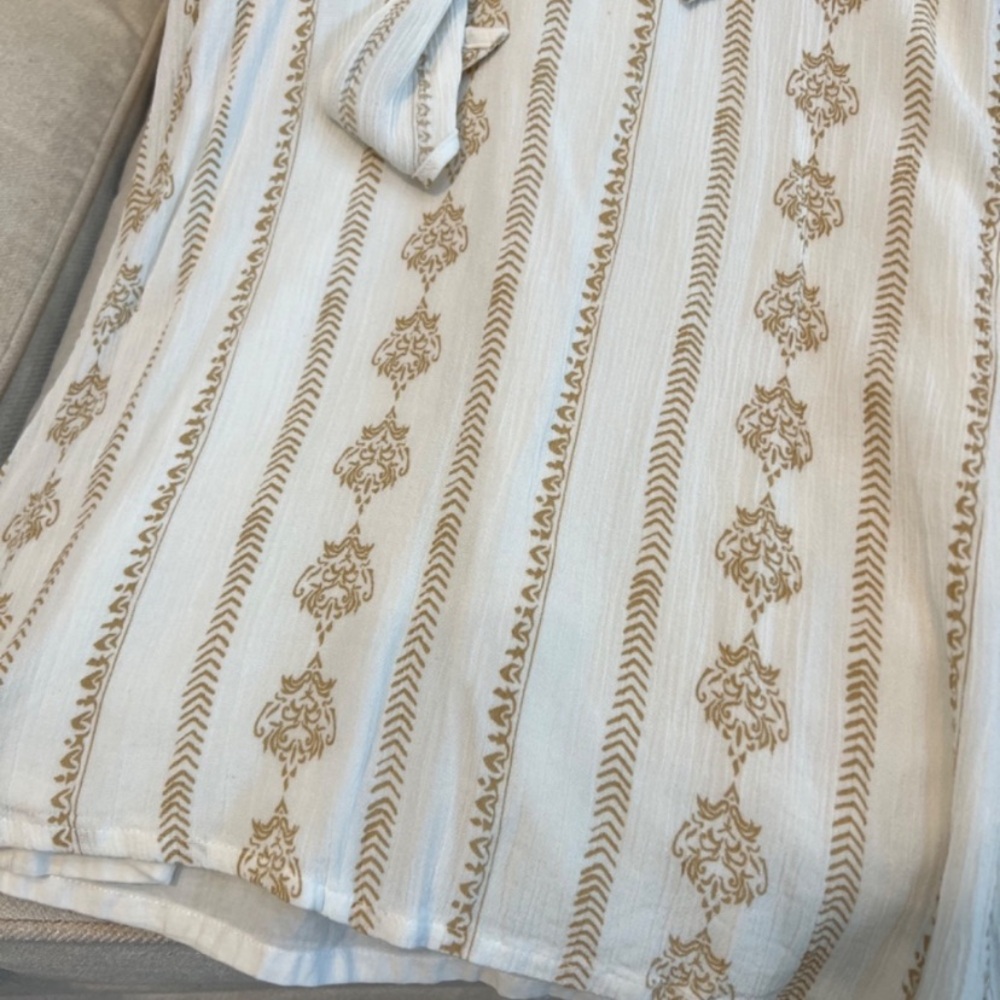 NWOT Anthropologie Farm Rio Everly Tie Front Waist Wide Leg Summer Beach Pants M - Picture 9 of 9